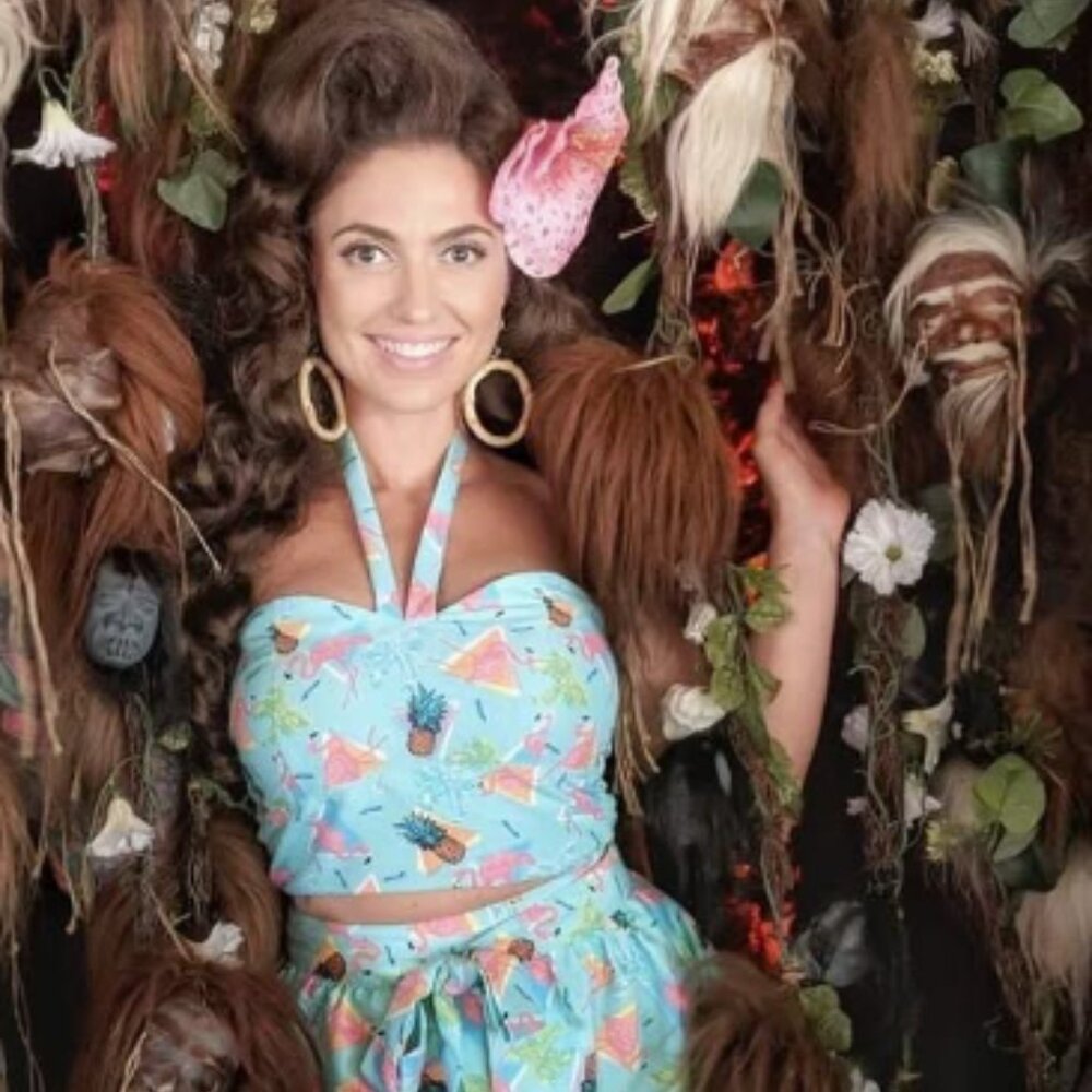 Vintage Gal 3 piece Flamingo Playsuit